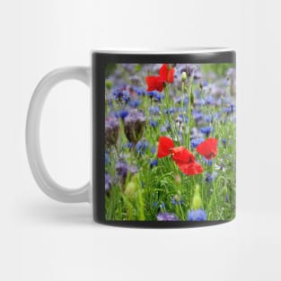 Poppies and Cornflowers growing wild Mug